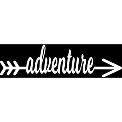 Black/Sliver Adventure Arrow Vinyl Decal Creative Car Sticker waterproof decals Car Styling Accessories Window Decor S955