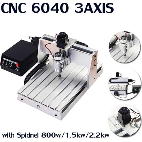 CNC 800W/1.5KW/2.2KW 6040 MACH3 CNC router Machine 3 Axis Engraver Engraving Machine support USB PCB Milling Machine