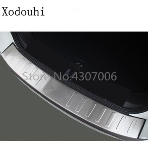 For Ford Kuga Escape 2013 2014 2015 2016 Car Styling Body External Rear Back Outside Bumper Protect Trunk Trim Cover Plate Pedal