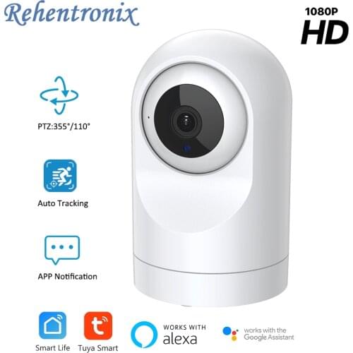 Auto Tracking Security 1080P Tuya Powered PTZ Smart Life Full HD Alexa Google Home CCTV Cloud Storage Camera Voice Control