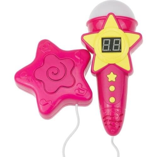 Karaoke Childrens Singing Microphone Little Singer Music Microphone Musical Instrument With Light Effect Toy For Girl Gift