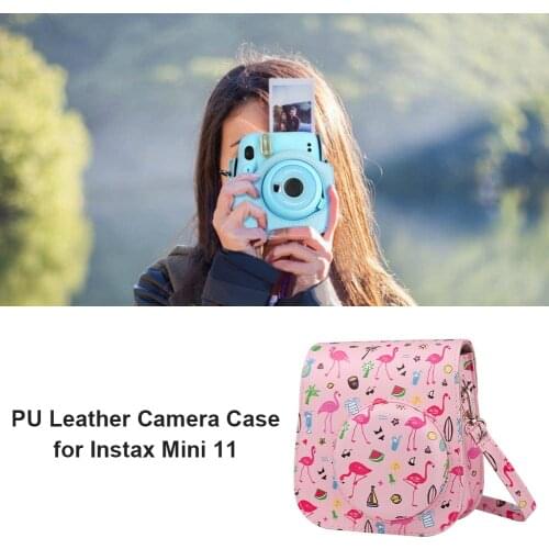 Leather Camera Bag For Fujifilm Instax Mini 11 9 8+ 8 Cases Small Compact Camera Backpack Protect Case Pouch