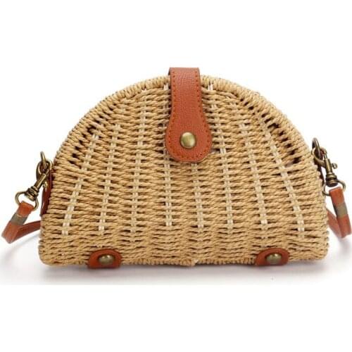 2021 Summer Promotion New Wemen Mini Messenger Shoulder Bags and Handbag Made of Straw with Fashion Colors Crossbody Popular