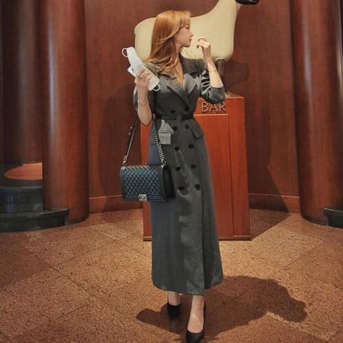 LLZACOOSH Women's Double Breasted Trench Coats