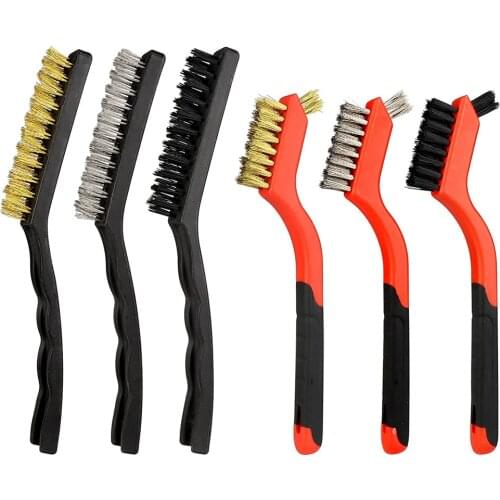 Steel brush group mini steel wire brass stainless steel nylon cleaning polishing details metal rust brush cleaning brush