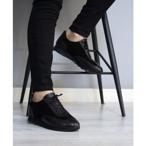 Male Black Orthopedic Real Leather Ultra Comfortable Casual Shoes