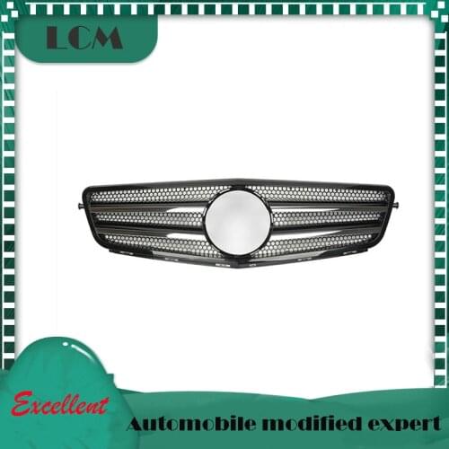 Car Styling Front Bumper Racing Grille For-Mercedes For-Benz C-class W204 06 07 08 09 10 11 12 13 with Emblem