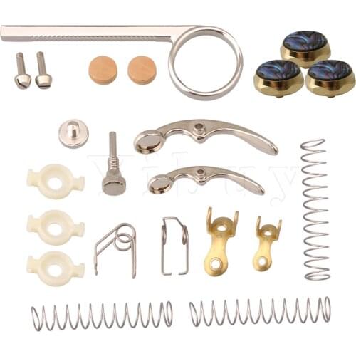 Yibuy 21PCS Trumpet Drain Valve Key Repair Tool w/ Hexagon Finger Key Buttons