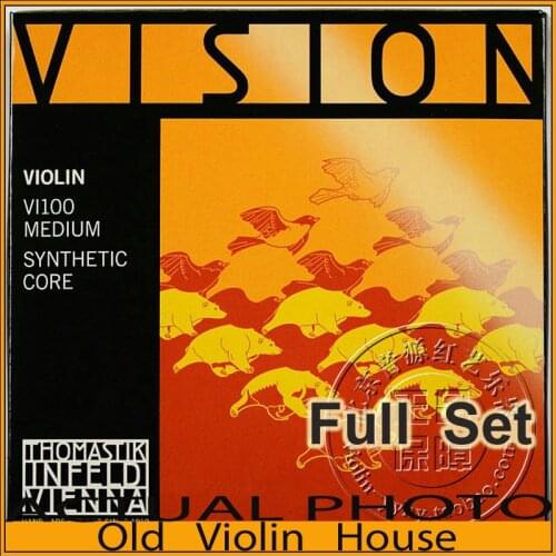 Original Thomastik Vision (VI100)4/4 Violin Strings Set - Medium, full set,made in Austria ,Hot sell