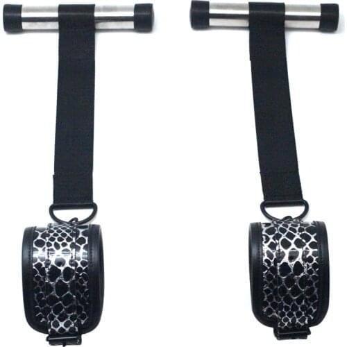 Stone Patterened PU Door Handcuffs Restraints BDSM Bondage Sex Toys For Woman Restraints Exotic Accessories Sex Toys