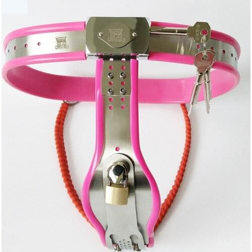 Latest Female Y Type Adjustable Stainless Steel Chastity Belt Device With Prevent Masturbation Shield Adult Bdsm Sex Toy