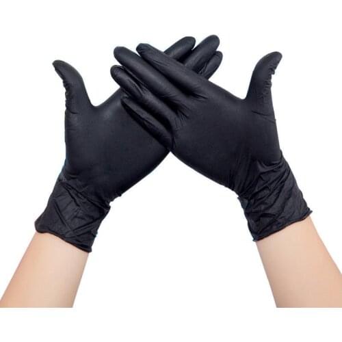 Hot Sale Fast Shipping 10/20pcs Black Guantes Latex Gloves Disposable Nitrile Work Gloves for Home Rubber Food Gloves Tattoo