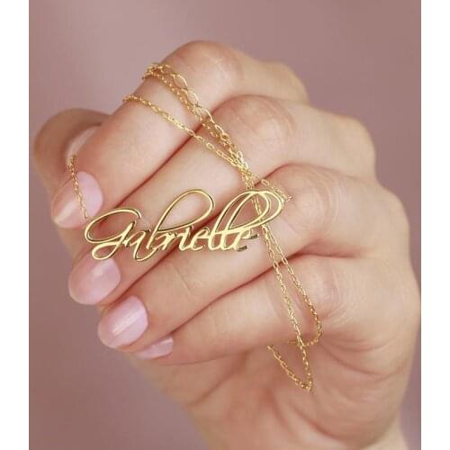 Personalized Baby Name Necklace Custom Letter Necklace Nameplate Jewelry Stainless Steel Choker Accessories Mujer Women Gifts