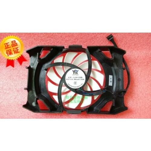 Genuine DC12V Max 0.35A CF-12915B 4 line graphics card cooling fan