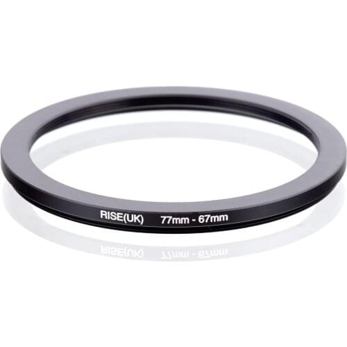 RISE(UK) 77mm-67mm 77-67mm 77 to 67 Step down Ring Filter Adapter black