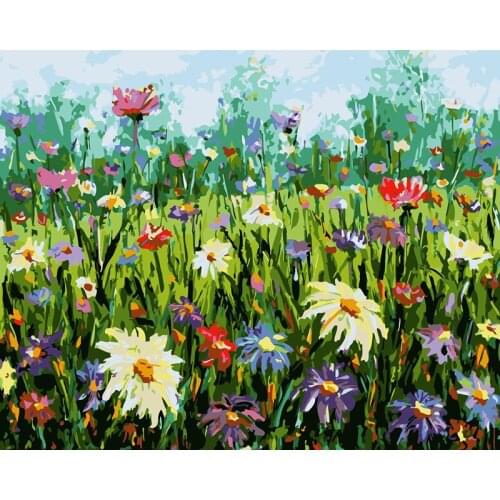 ROYALDREAM All the flowers Abstract Painting Diy Digital Painting By Numbers Modern Wall Art Picture For Home Wall Artwork