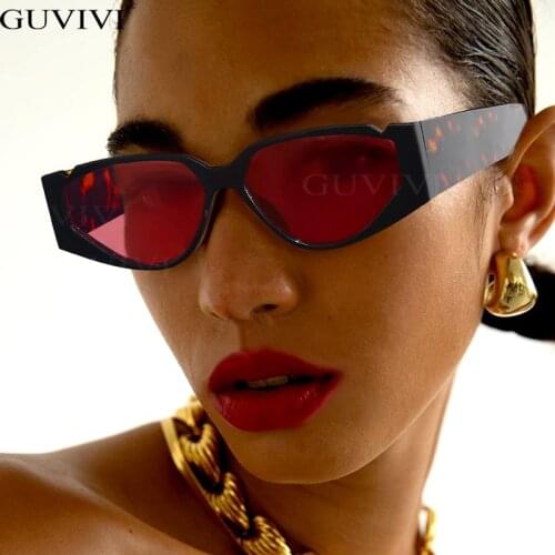 Vintage Punk Sunglasses Women 2020 Luxury Fashion Square Sunglasses Men Retro Red Leopard Steampunk Cat Eye Glasses Shades UV400