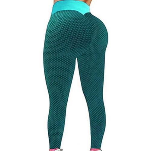 Stylish Women Yoga Pants Honeycomb Hip Lift High Waist Stretchy Skinny Leggings Trousers Slim Sportswear Female Jogger Pants