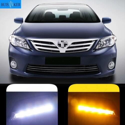 2PCS LED Daytime Running Light For Toyota Corolla 2011 2012 2013 Car Accessories Waterproof ABS 12V DRL Fog Lamp Decoration