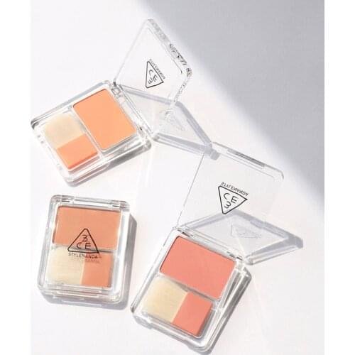 TT Official 3CE Clear Monochrome Transparent Blush with Blush Brush