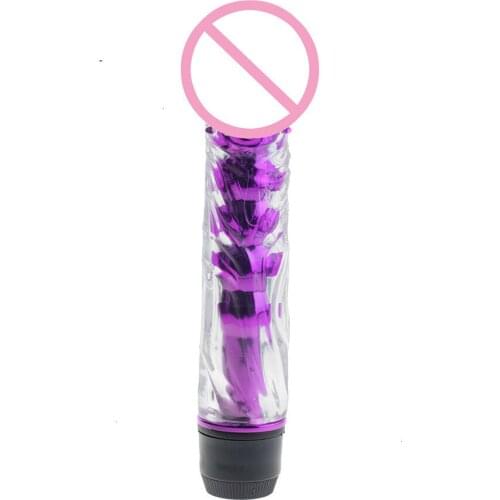 Vibrator 100% realistic shape multivelocity jelly vibrator waterproof clear fake penis G-spot sex toys for women masturbation