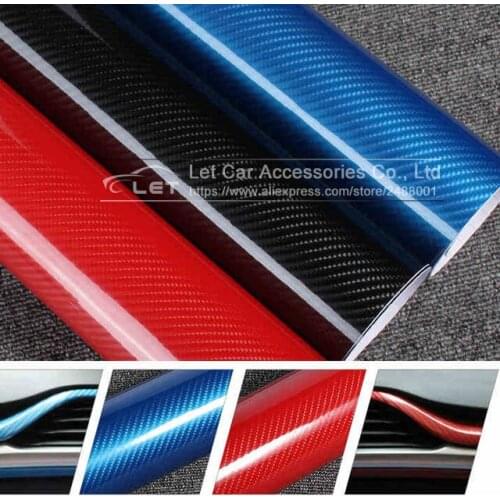 Car Styling DIY High Glossy 5D Carbon Fiber Vinyl Wrap Film Motorcyle Automobiles Car Sticker And Decals Accessories