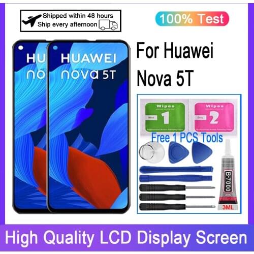 6.26" inch For Huawei Nova 5T LCD Display Touch Screen Digitizer Assembly For Nova 5T YAL-L21 L61A L61D L71A LCD Replacement