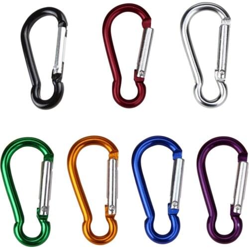 1Pc/5Pcs/10Pcs Carabiner Aluminum Snap Hook KeyChain Clip Camping Hiking Hooks Outdoor Carabiners