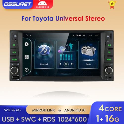 2 din Android 9.0 car multimedia player for Toyota Hilux VIOS Old Camry Prado RAV4 Prado 2003-2008 car dvd player Free 8LED cam