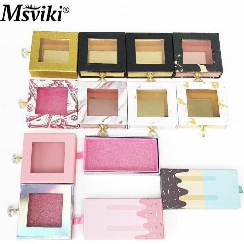 25mm Mink Lashes Makeup Custom Paper Box 3D 8D Square box False Eyelashes Wholesale Eyelash Beauty Tools Supplies Lash Extension