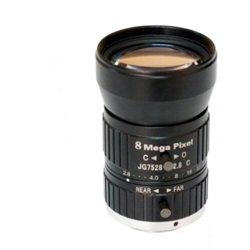 4K 8Megapixel Machine Vision Lens 75mm 1" Manual Iris Zoom Lens for Industrial Camera