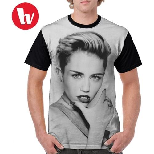 Miley Cyrus T Shirt Miley Cyrus T-Shirt Fun Polyester Graphic Tee Shirt Mens 4xl Summer Graphic Short Sleeve Tshirt