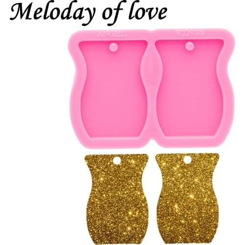 Glossy Silicone Vase Resin Keychain Mold, Scentsy jar Epoxy Earring Jewelry Resin Casting, Clay Molds In Sculpture DY0784