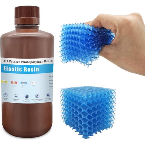 JAMGHE 200% Elongation at break High Precision Prints Curable Elastic Resin For LCD 3d Printer