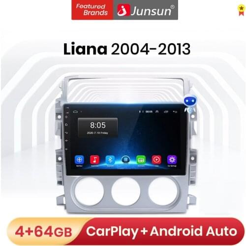 Junsun V1 Android 10 AI Voice Control 4G wifi DSP Car Radio Multimedia For Suzuki Liana 2004 - 2013 Navigation GPS
