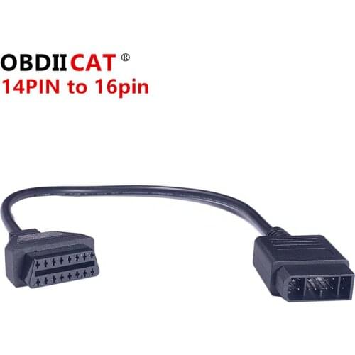 Wholesell Welcomed For Nisan OBD Cable 14Pin Male to OBD OBD2 OBDII 16 Pin 16Pin Female Car Diagnostic Adapter Converter Cable