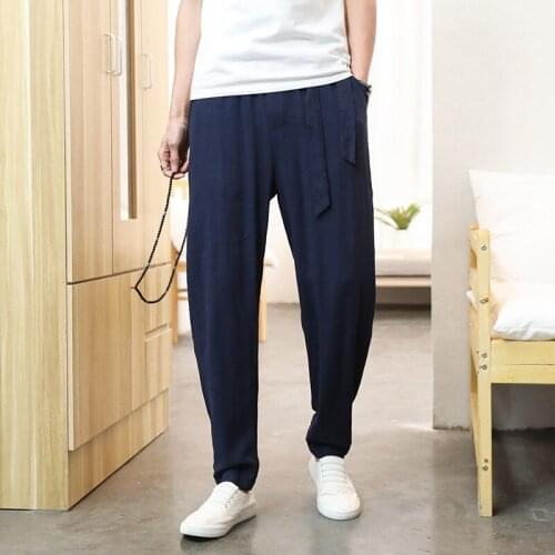 Chinese Style Harem Pants Men Joggers Sweatpants Japanese Streetwear Men Pants Kimono Trousers Work Mens Pants 2021 M-5Xl 30114