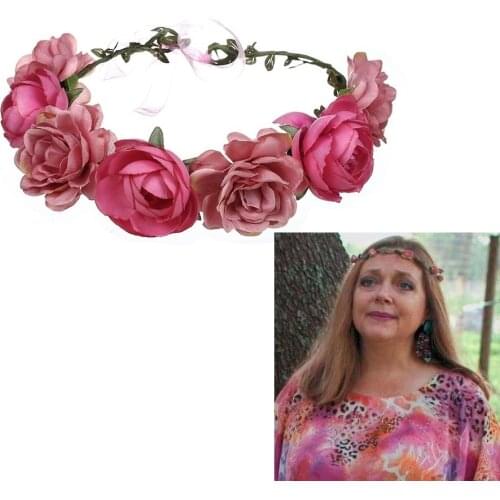 Tiger King Carole Baskin Cosplay Headwear Garland Beautiful Fake Flower Wreath Headband Carnival Costumes Props