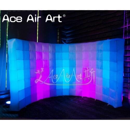 Beautiful designed curved inflatable photo booth wall,photo booth backdrop,dj booth trade show wall for parties and fun