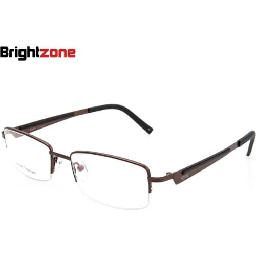 New Pattern Fashion Man Glasses Fund Optics Spectacles Frame Metal Myopic Eye Half Frame Glasses