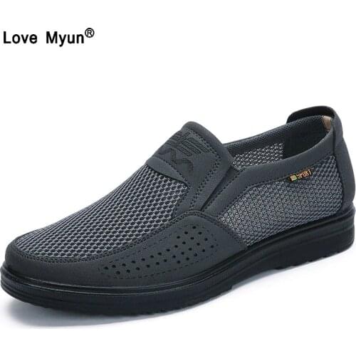 MenS Casual Shoes Men Summer Style Mesh Flats For Men Loafer Creepers Casual High-End Shoes Very Comfortable fgb6