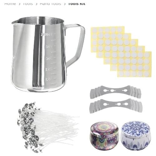 Candle Making Kit DIY Candles Craft Tool Set Pouring Pot Wicks Wax Kit Gift Tools Kit