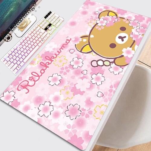 Deskmat Deskpad Keyboard Pads Mouse Anime Mousepad Deskpad PC Gaming Accessories Mouse For Computer Beautiful Kawaii Korilakkuma