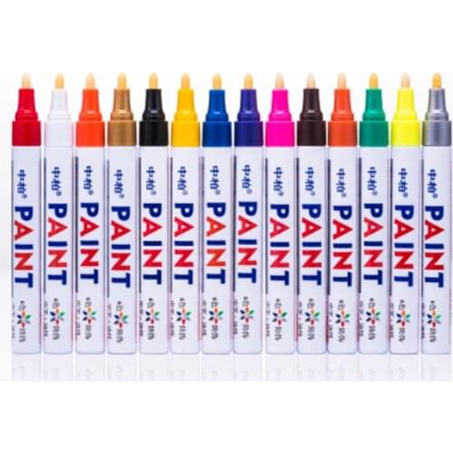 New Car Paint Pen Waterproof Car Wheel Tire Oily Painting Mark Pen Auto Rubber Tyre Tread CD Metal Permanent Paint Marker