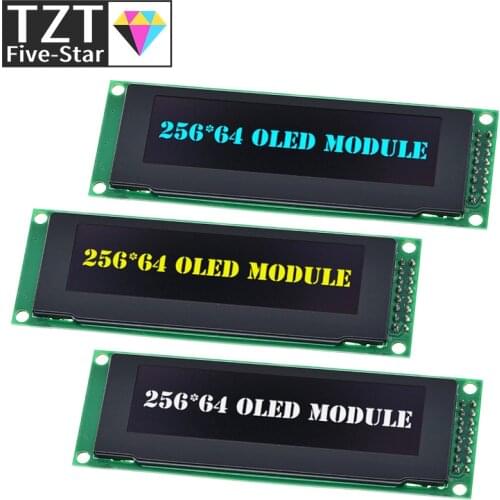 TZT NEW OLED Display 2.8" 256*64 25664 Dots Graphic LCD Module Display Screen LCM Screen SSD1322 Controller Support SPI