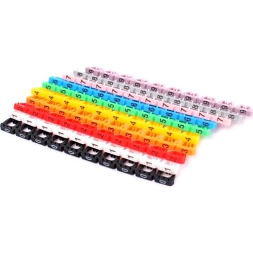 Wholesale 100pcs/lot Label Mark RJ45 RJ11 RJ12 Color Numeric Cable
