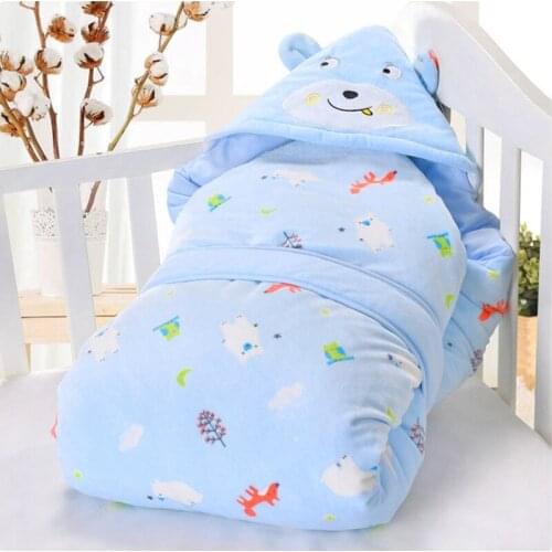 Autumn Winter Baby Swaddles For Newborn Baby Blankets Thickened detachable liner Infant Swaddling Clothes Holding Blanket