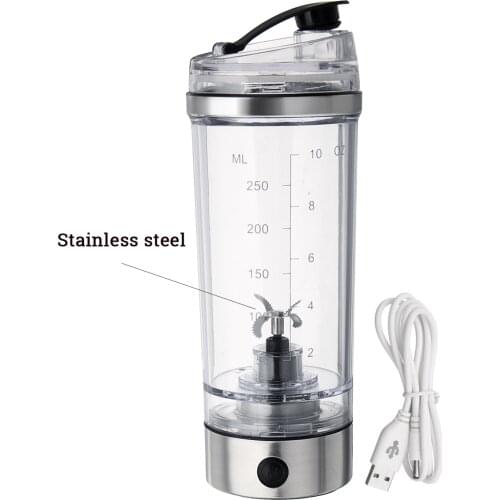 250ML Portable USB Sports Mixing Water Bottle Vortex Tornado PP Free Kitchen Stirring Electric Automatic Protein Vibrator Cup