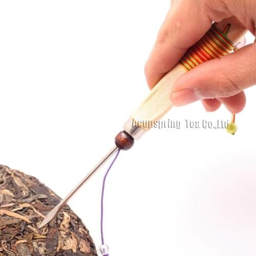 Beautiful Tea Needle/Knife/Cutter,For making Ripe/Raw Puerh tea,Pu'er tea accessories,wood arts,with Secret gifts