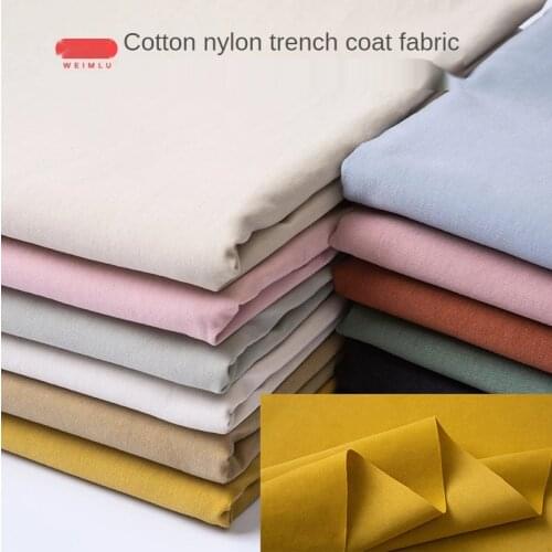 Plain Polyester Cotton Fabric Slip Anti-wind Anti-wrinkle for Pants Jacket Casual Clothing Brocade Sewing Black White Blue Pink